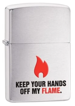 Zippo Keep Your Hands Off Brushed Chrome Windproof Lighter