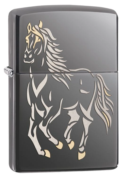 Zippo Running Horse Black Ice Windproof Lighter 3 Zippo Running Horse Black Ice Windproof Lighter