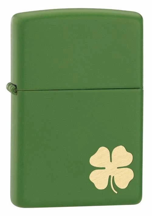 Zippo Shamrock Moss Green Matte Lighter 3 Zippo Shamrock Moss Green Matte Lighter