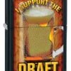 Zippo Support The Draft Black Matte Lighter -cigar lighter store zippo support the draft black matte lighter 47