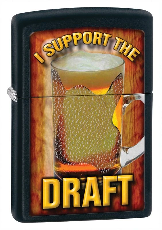 Zippo Support The Draft Black Matte Lighter 3 Zippo Support The Draft Black Matte Lighter