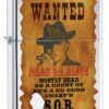Zippo Wanted Poster High Polish Chrome Lighter